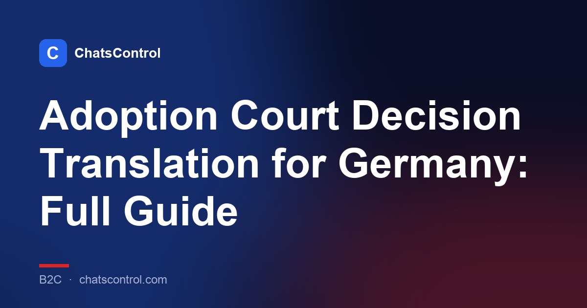 Adoption Court Decision Translation for Germany: Full Guide