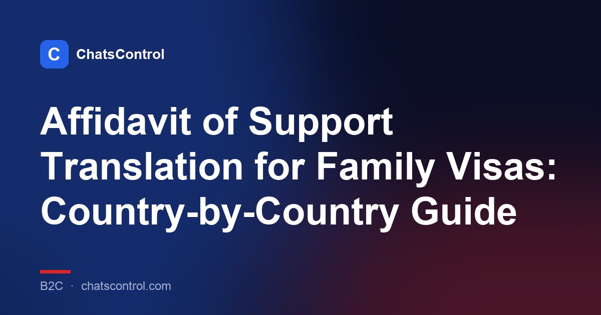 Affidavit of Support Translation for Family Visas: Country-by-Country Guide