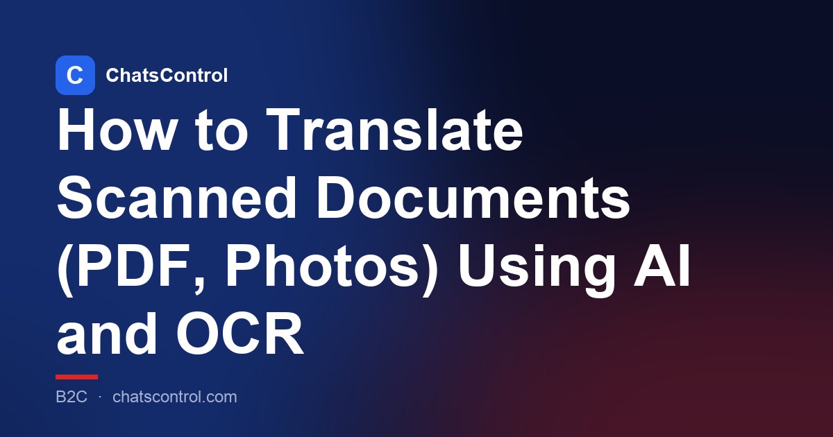 How to Translate Scanned Documents (PDF, Photos) Using AI and OCR