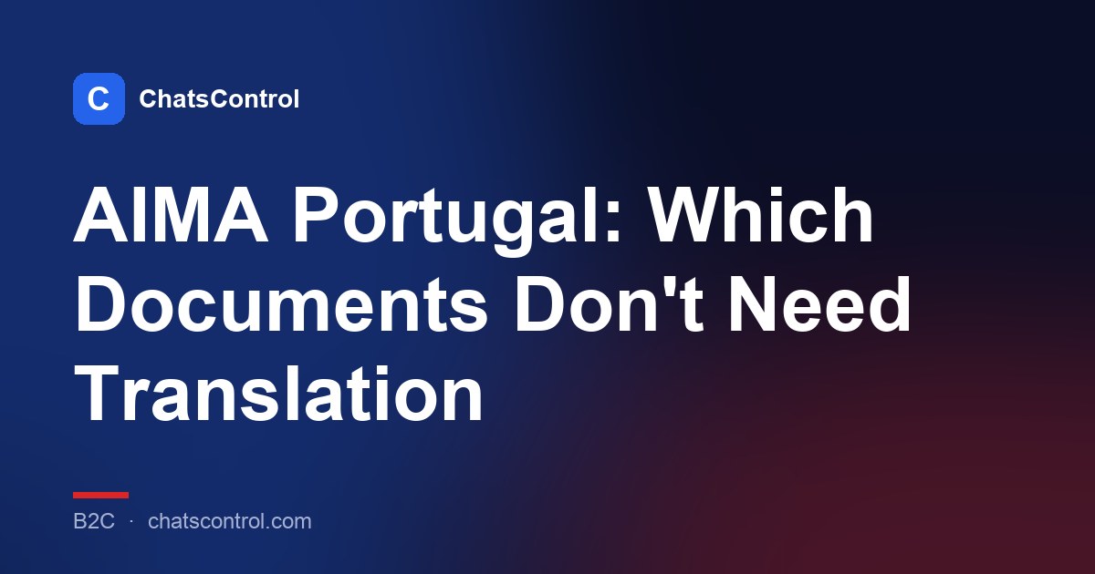AIMA Portugal: Which Documents Don't Need Translation