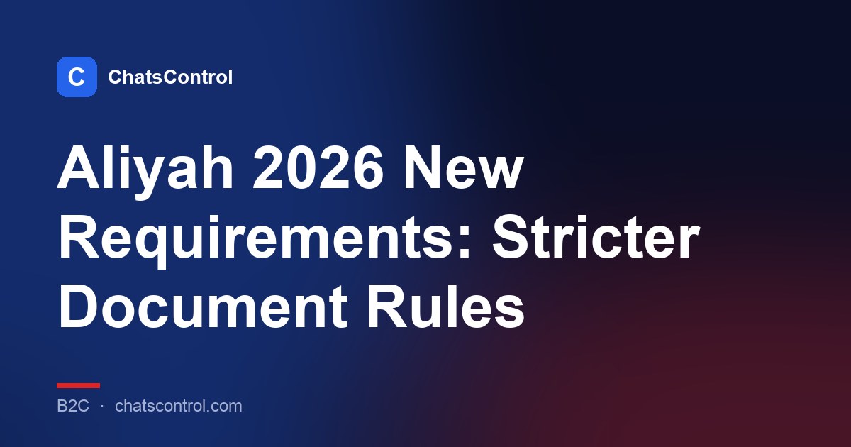 Aliyah 2026 New Requirements: Stricter Document Rules