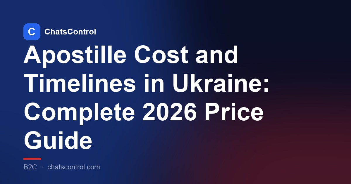 Apostille Cost and Timelines in Ukraine: Complete 2026 Price Guide