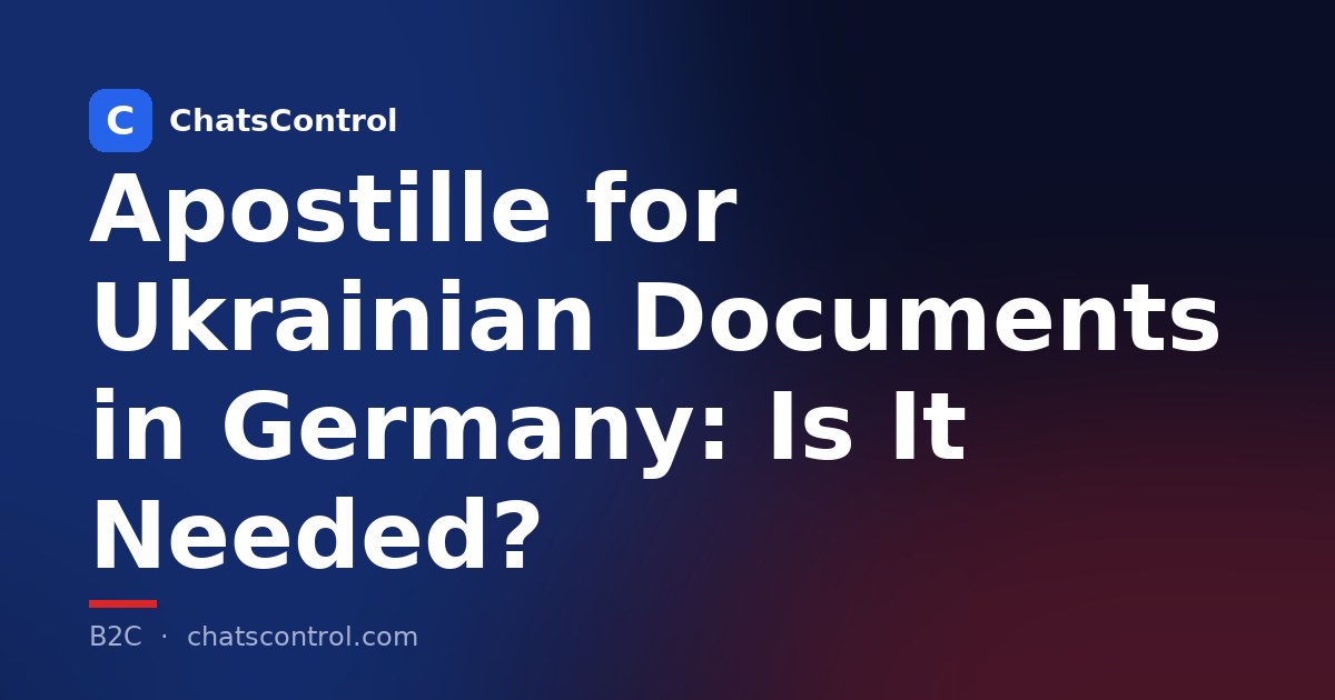 Apostille for Ukrainian Documents in Germany: Is It Needed?