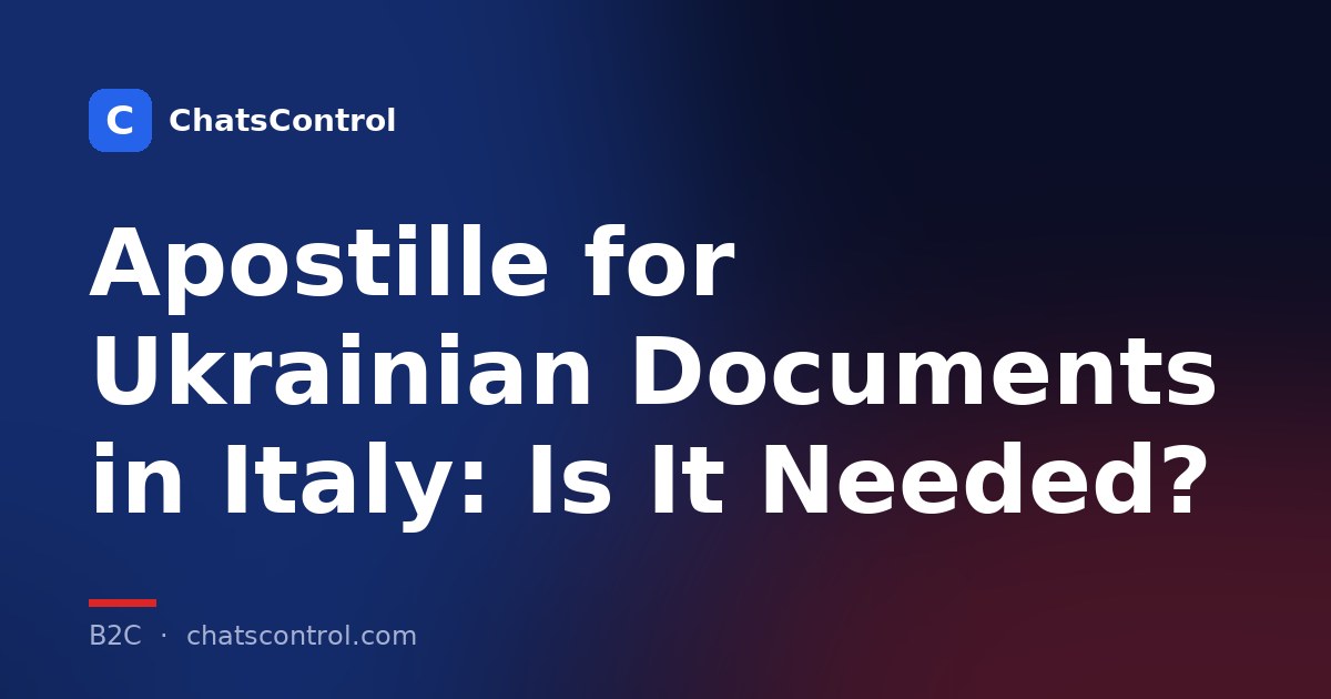 Apostille for Ukrainian Documents in Italy: Is It Needed?