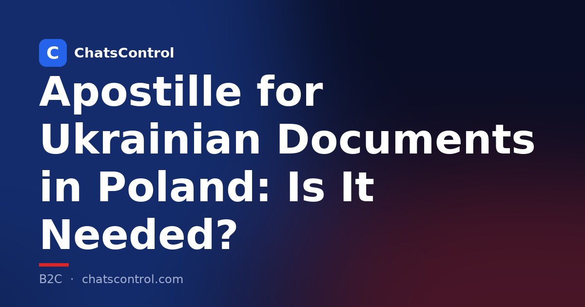 Apostille for Ukrainian Documents in Poland: Is It Needed?