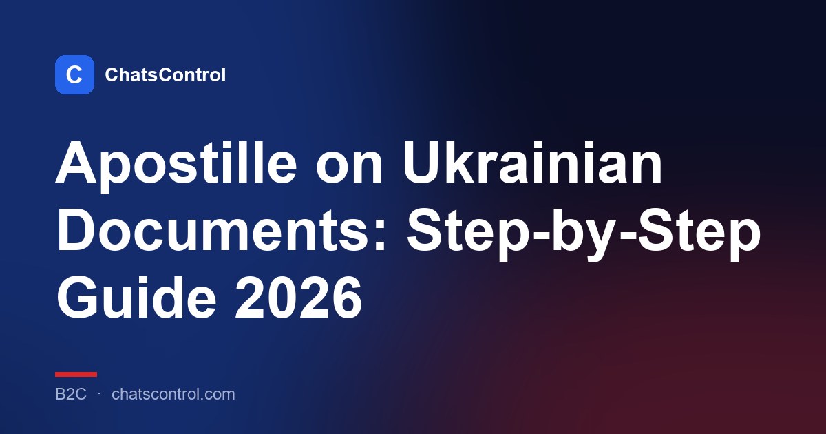 Apostille on Ukrainian Documents: Step-by-Step Guide 2026