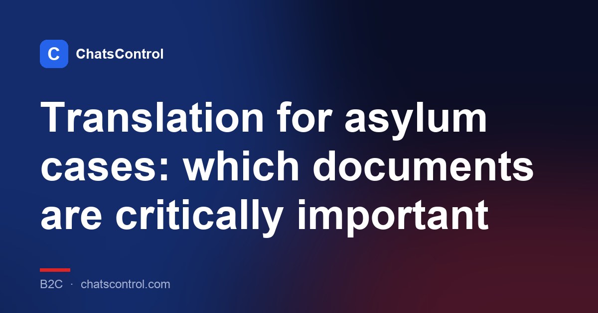 Translation for asylum cases: which documents are critically important