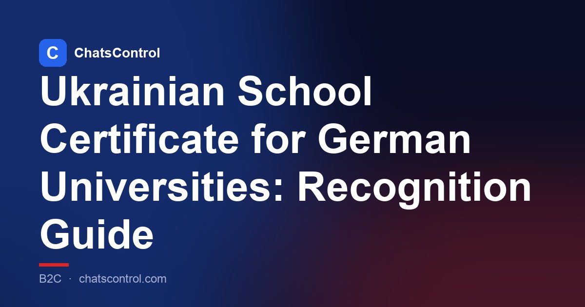 Ukrainian School Certificate for German Universities: Recognition Guide