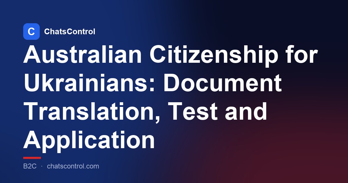 Australian Citizenship for Ukrainians: Document Translation, Test and Application