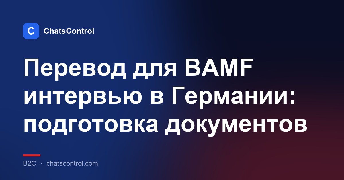 Перевод для BAMF интервью в Германии: подготовка документов