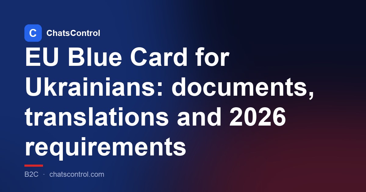 EU Blue Card for Ukrainians: documents, translations and 2026 requirements