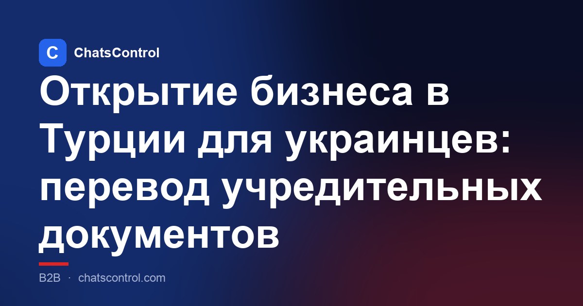 Открытие бизнеса в Турции для украинцев: перевод учредительных документов