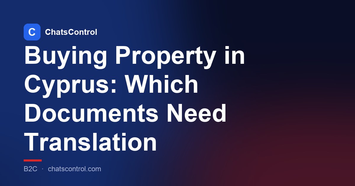 Buying Property in Cyprus: Which Documents Need Translation