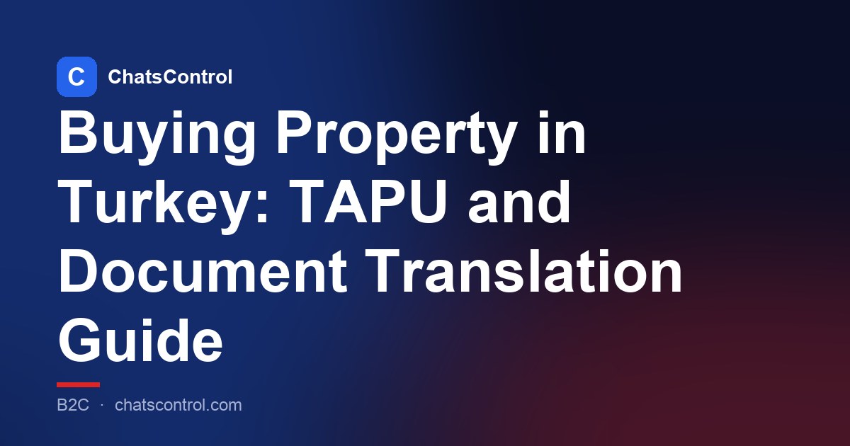 Buying Property in Turkey: TAPU and Document Translation Guide