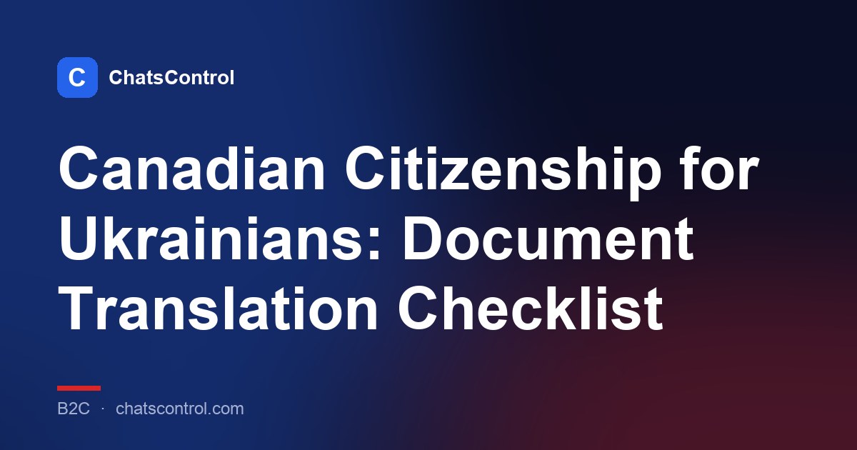 Canadian Citizenship for Ukrainians: Document Translation Checklist