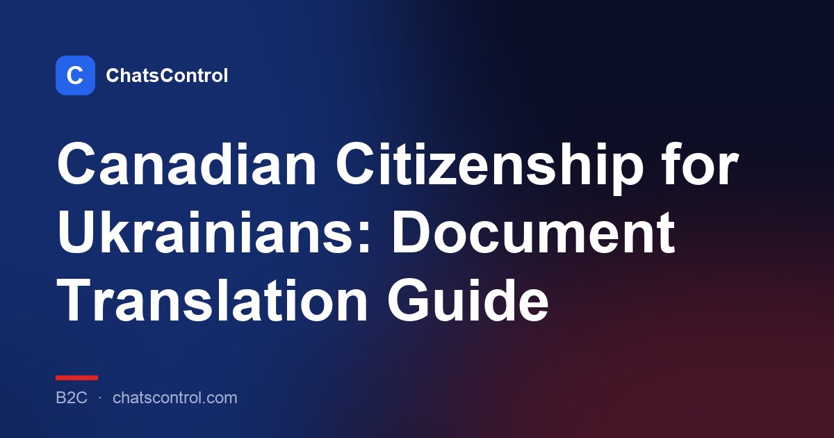 Canadian Citizenship for Ukrainians: Document Translation Guide