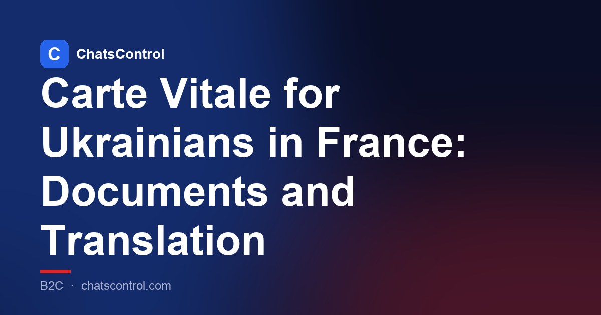 Carte Vitale for Ukrainians in France: Documents and Translation