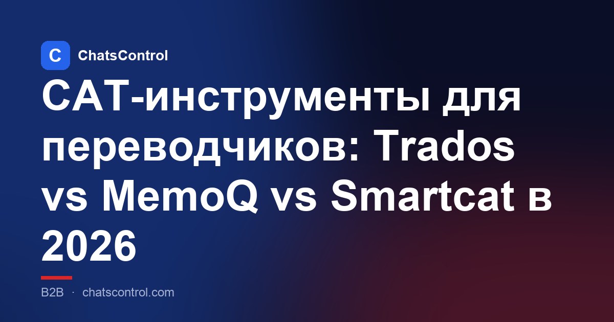 CAT-инструменты для переводчиков: Trados vs MemoQ vs Smartcat в 2026