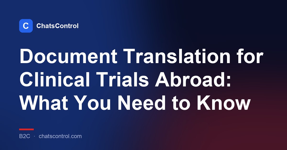 Document Translation for Clinical Trials Abroad: What You Need to Know