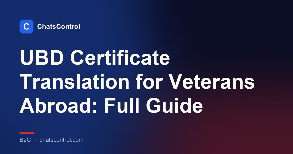 UBD Certificate Translation for Veterans Abroad: Full Guide