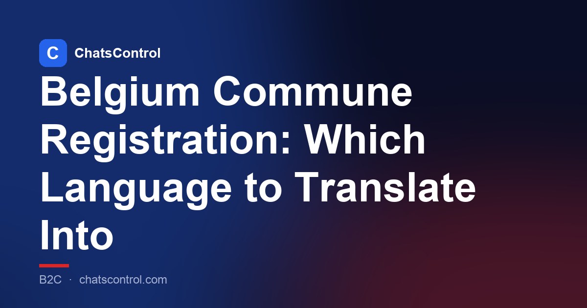 Belgium Commune Registration: Which Language to Translate Into