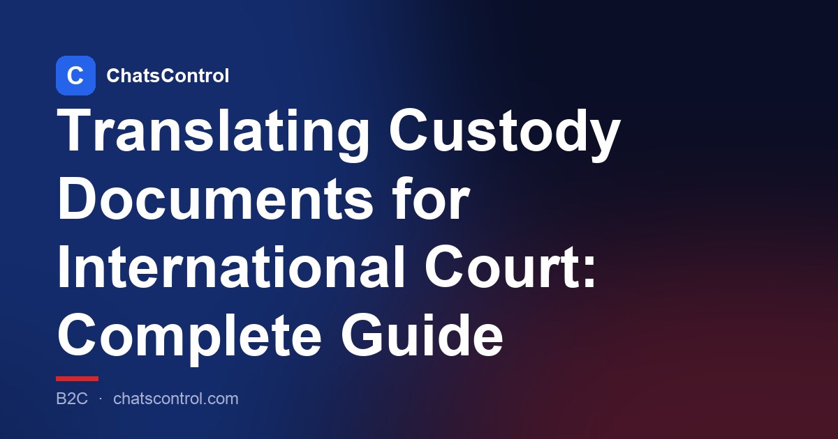 Translating Custody Documents for International Court: Complete Guide
