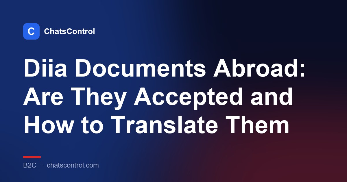 Diia Documents Abroad: Are They Accepted and How to Translate Them