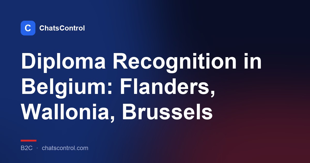 Diploma Recognition in Belgium: Flanders, Wallonia, Brussels
