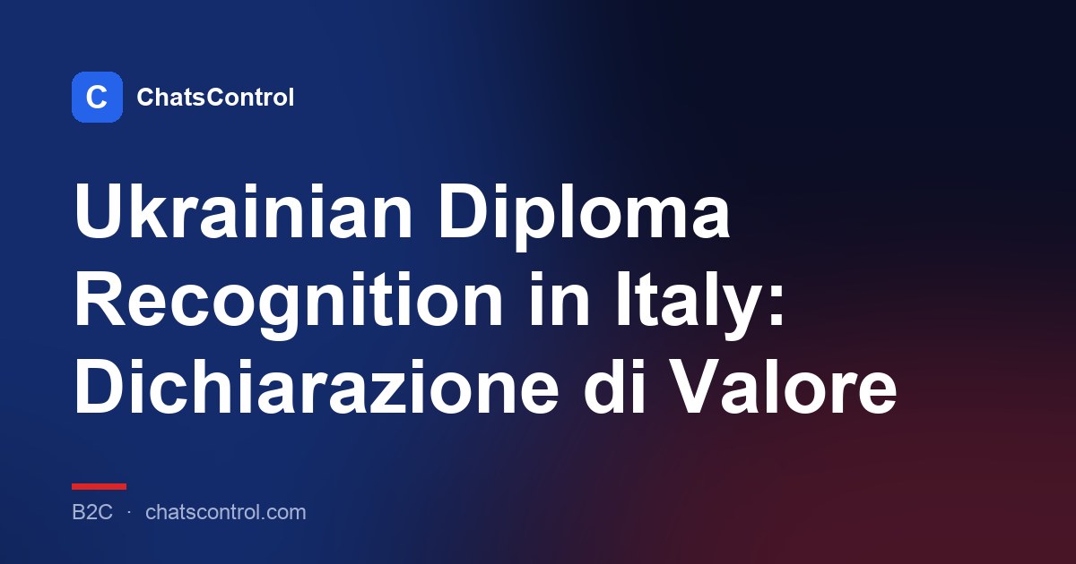 Ukrainian Diploma Recognition in Italy: Dichiarazione di Valore