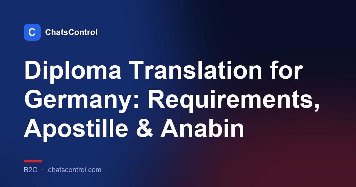 Diploma Translation for Germany: Requirements, Apostille & Anabin