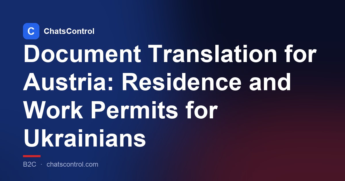 Document Translation for Austria: Residence and Work Permits for Ukrainians