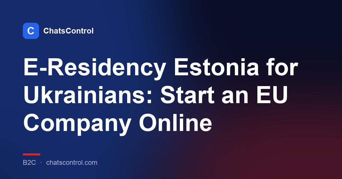 E-Residency Estonia for Ukrainians: Start an EU Company Online