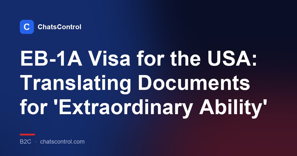 EB-1A Visa for the USA: Translating Documents for 'Extraordinary Ability'