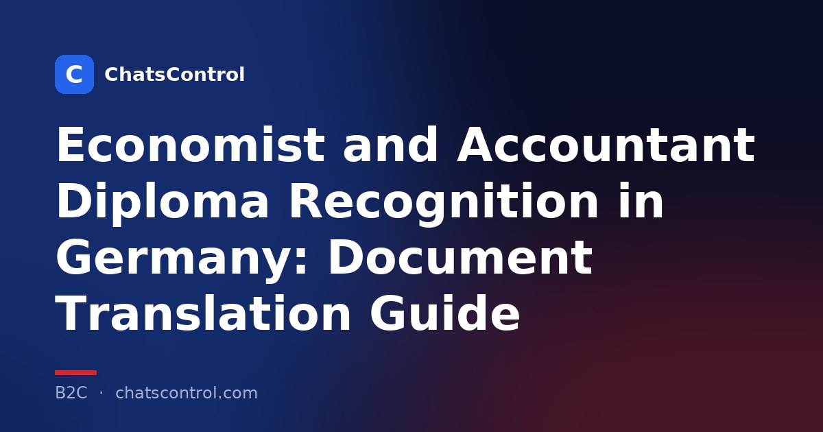 Economist and Accountant Diploma Recognition in Germany: Document Translation Guide