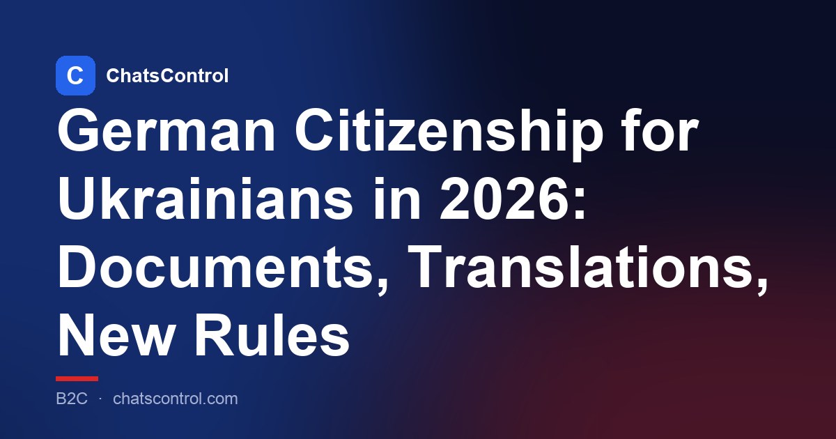 German Citizenship for Ukrainians in 2026: Documents, Translations, New Rules