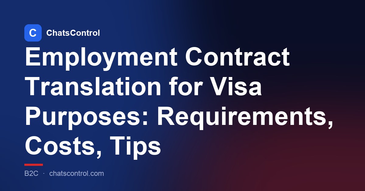 Employment Contract Translation for Visa Purposes: Requirements, Costs, Tips