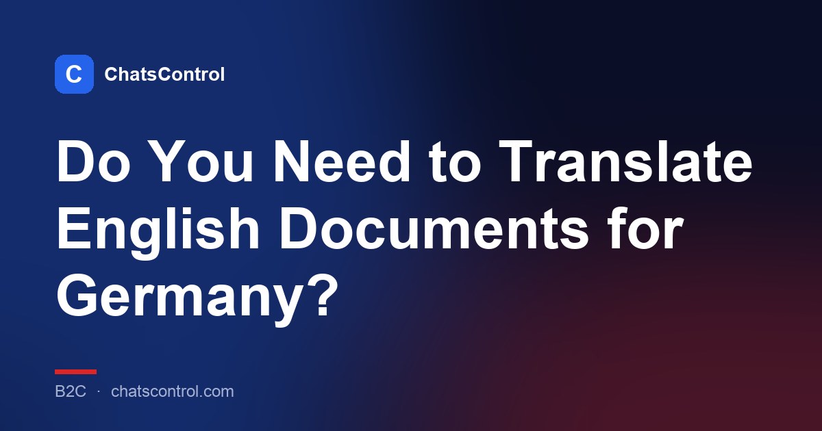 Do You Need to Translate English Documents for Germany?