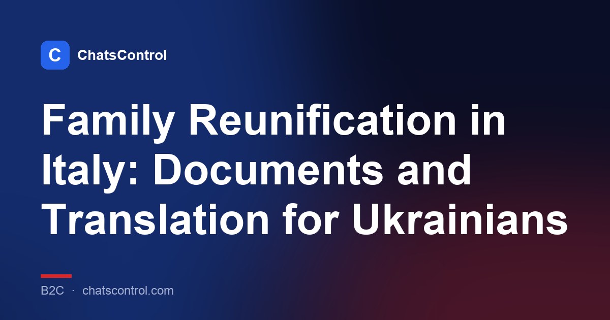 Family Reunification in Italy: Documents and Translation for Ukrainians
