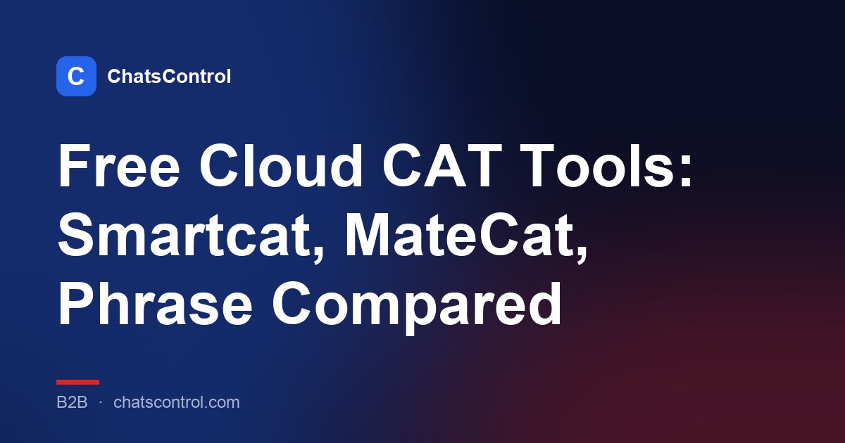 Free Cloud CAT Tools: Smartcat, MateCat, Phrase Compared