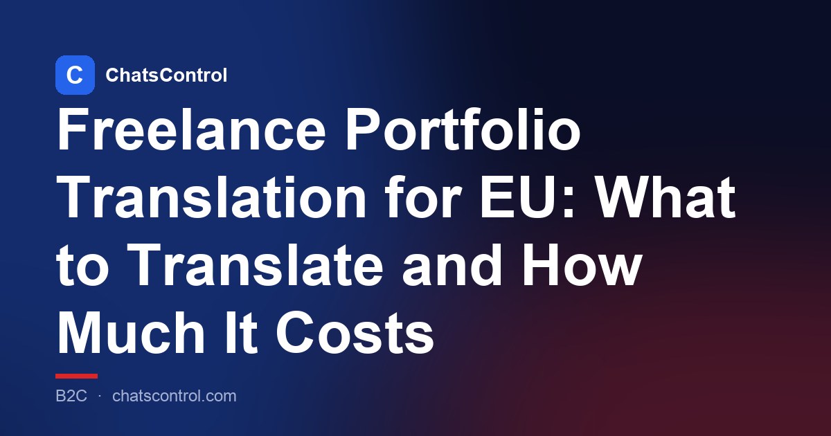 Freelance Portfolio Translation for EU: What to Translate and How Much It Costs