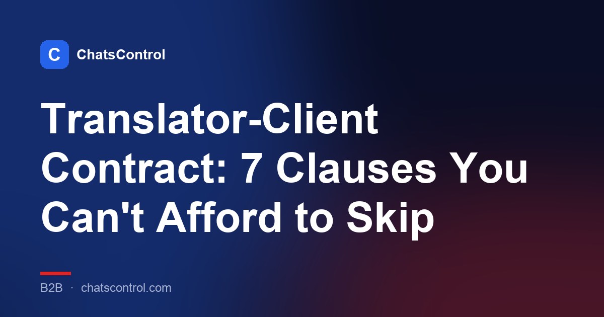 Translator-Client Contract: 7 Clauses You Can't Afford to Skip