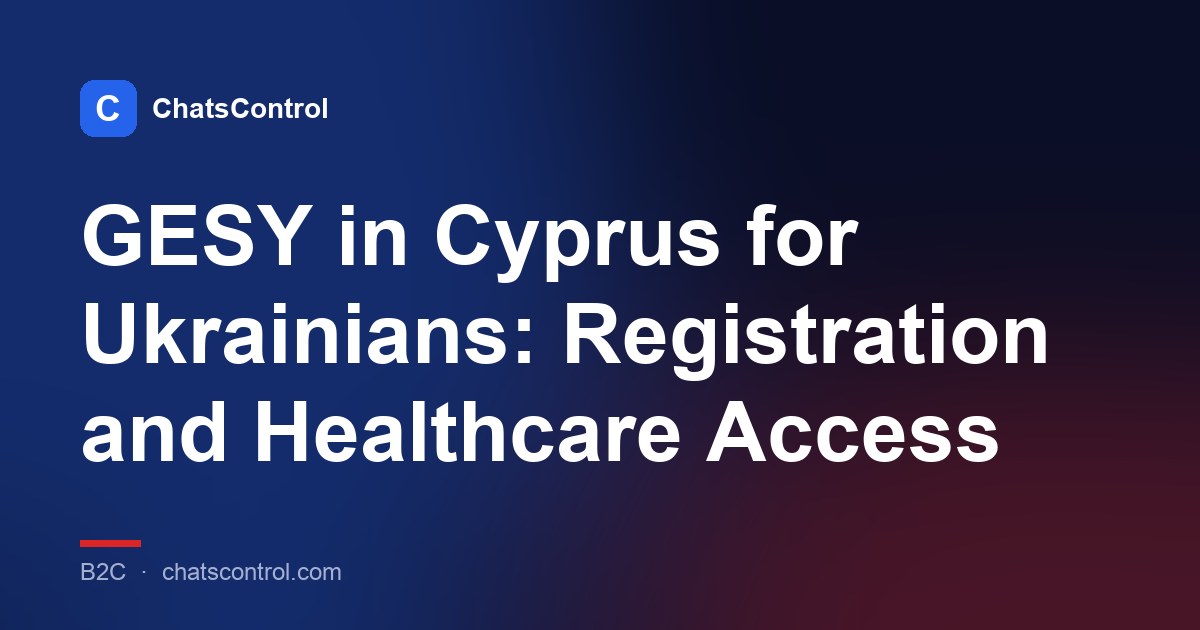 GESY in Cyprus for Ukrainians: Registration and Healthcare Access
