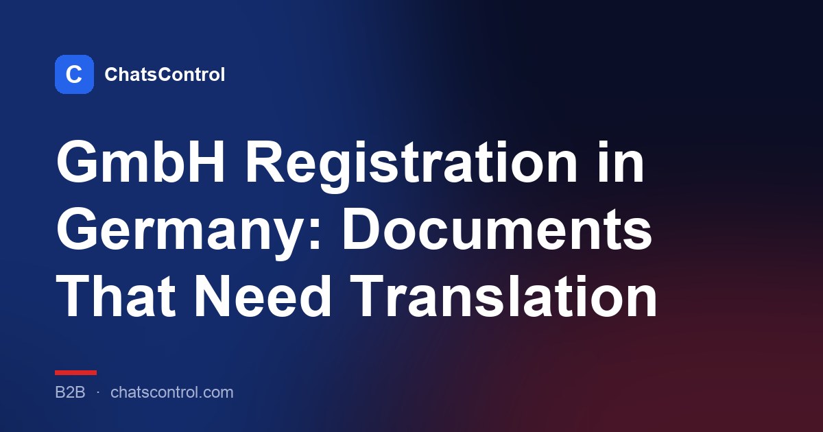 GmbH Registration in Germany: Documents That Need Translation