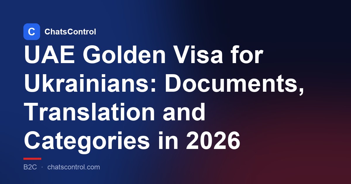 UAE Golden Visa for Ukrainians: Documents, Translation and Categories in 2026