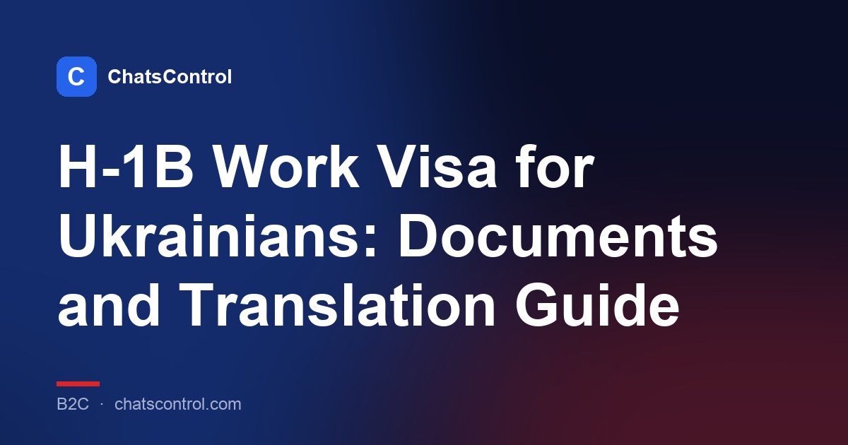 H-1B Work Visa for Ukrainians: Documents and Translation Guide