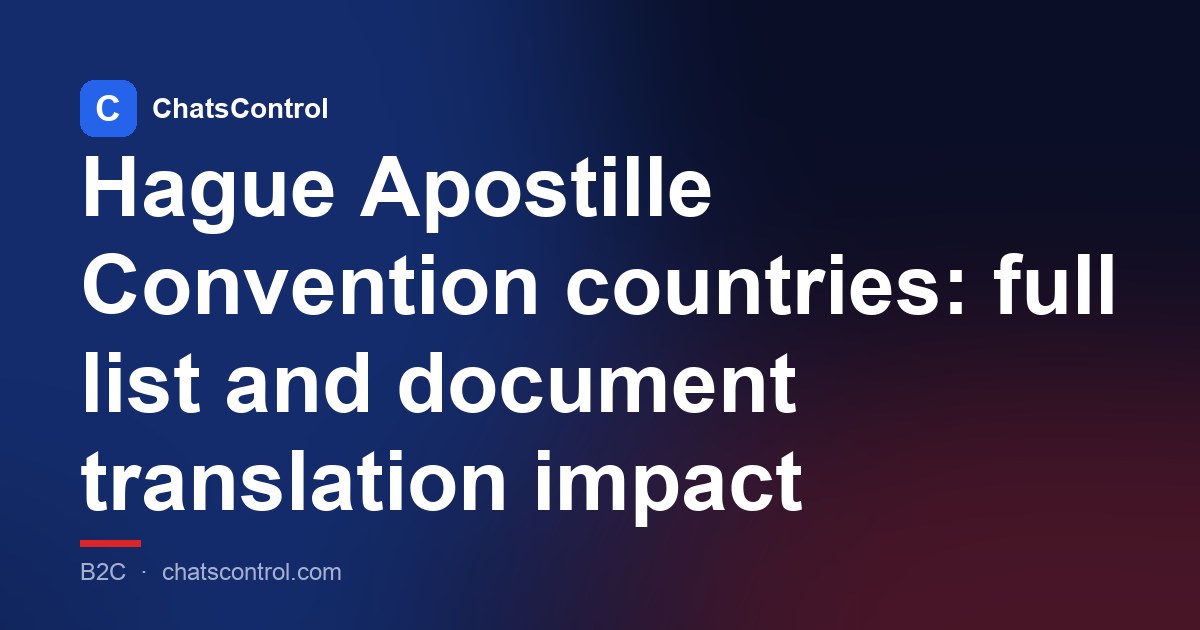 Hague Apostille Convention countries: full list and document translation impact