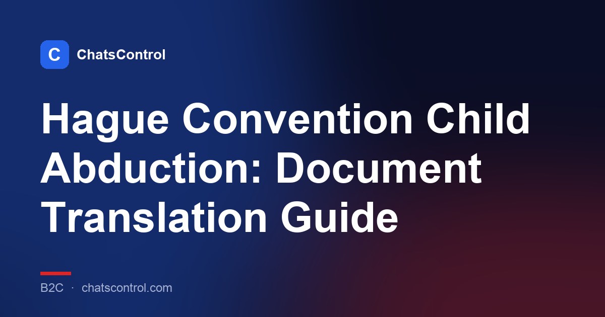 Hague Convention Child Abduction: Document Translation Guide