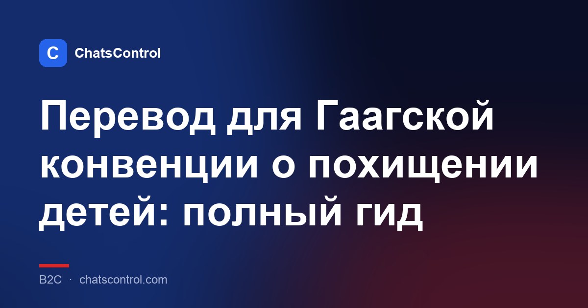 Перевод для Гаагской конвенции о похищении детей: полный гид