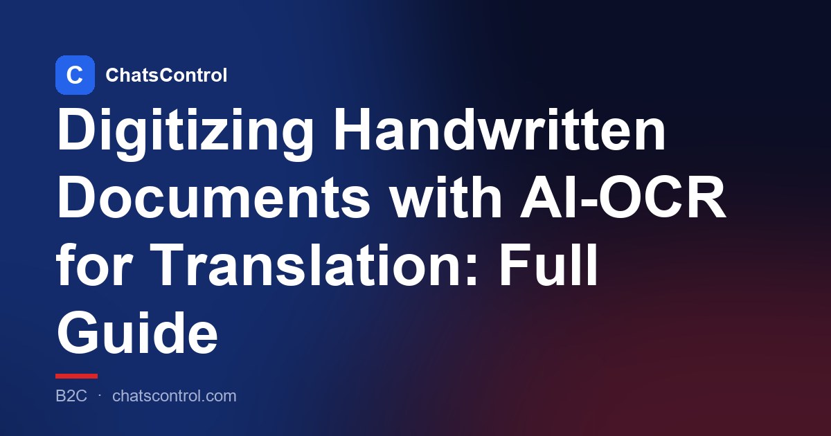 Digitizing Handwritten Documents with AI-OCR for Translation: Full Guide