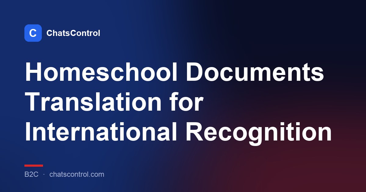 Homeschool Documents Translation for International Recognition